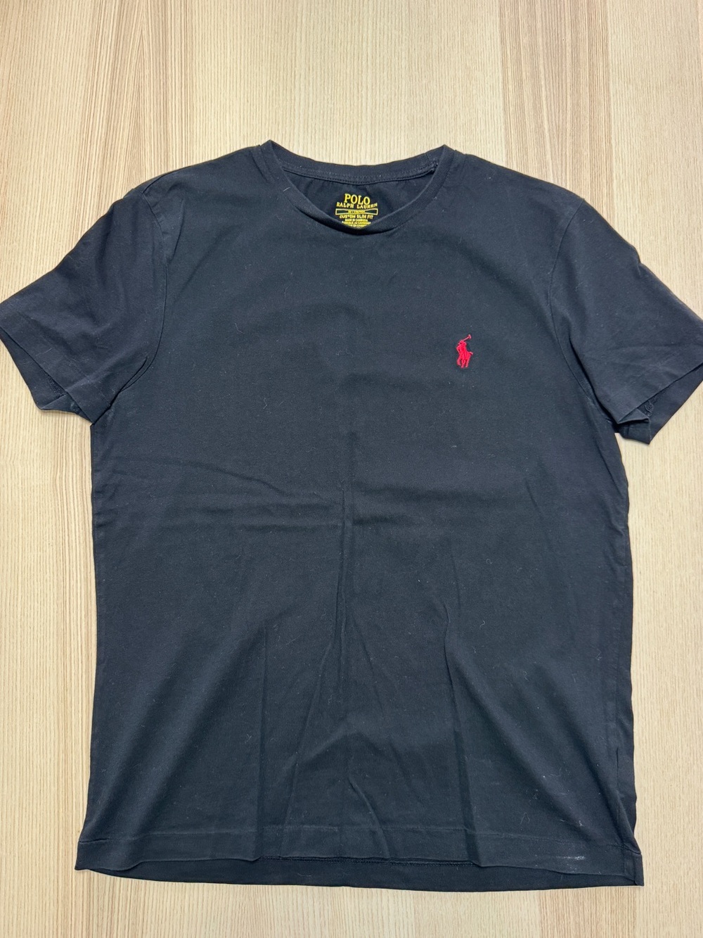 Polo by Ralph Lauren Black Short Sleeve Crewneck Tee with Red Pony